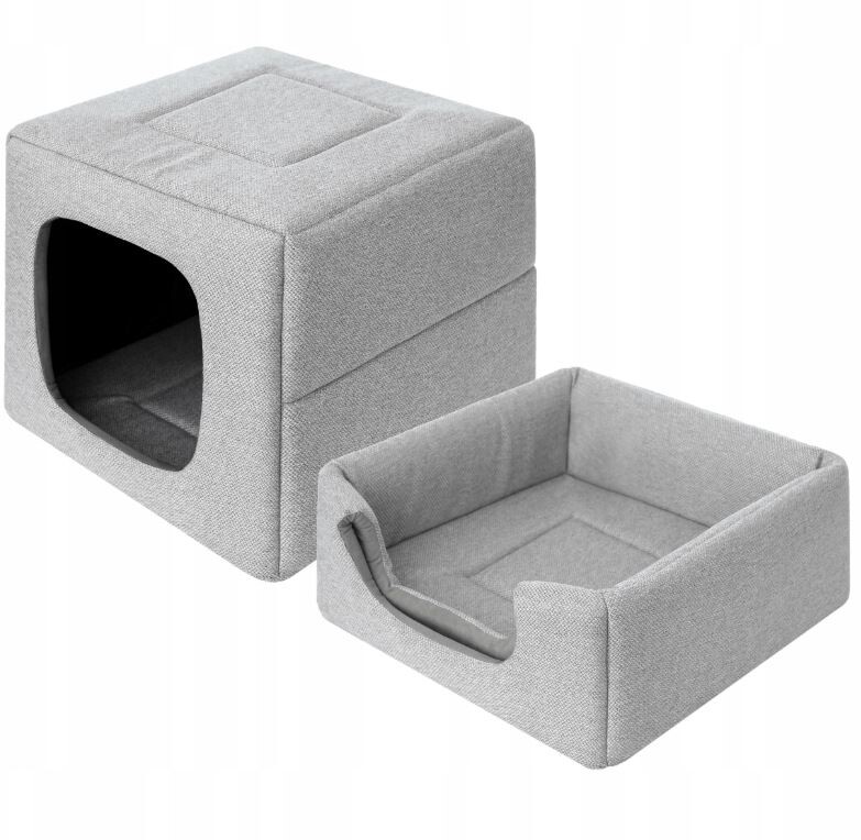 Domeček/pelíšek 2v1 č.3 54x54x40 popel