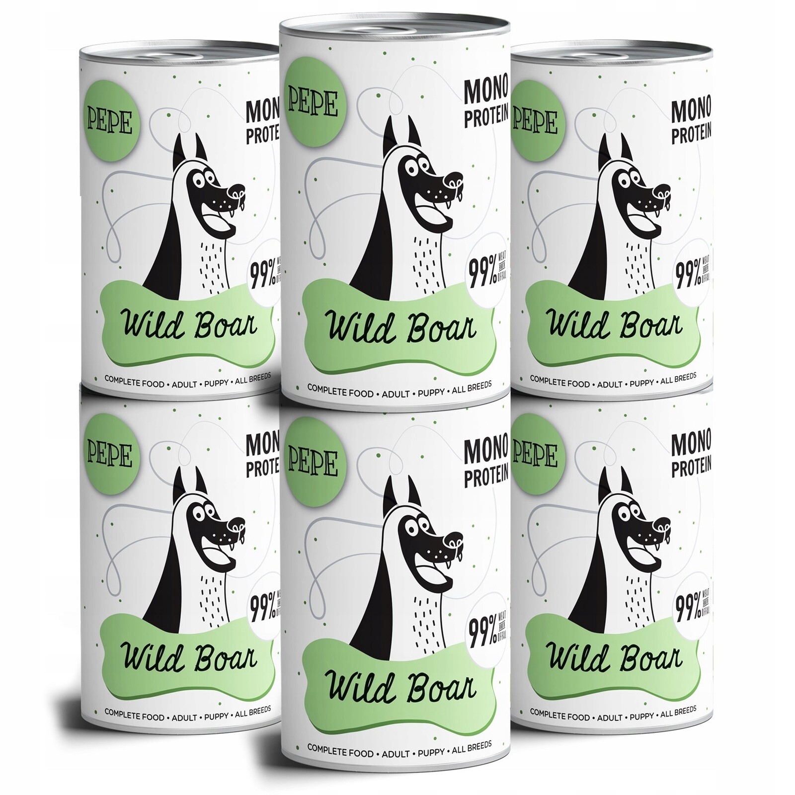 Paka Zwierzaka Pepe Krmivo Wild Boar pro psy Divočák 6x400g