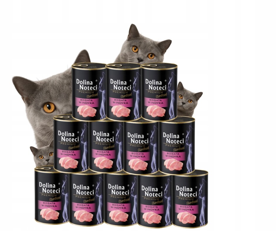 Krmivo pro kočky Dolina Noteci Sterilised bohaté na krůtu 12x400 g