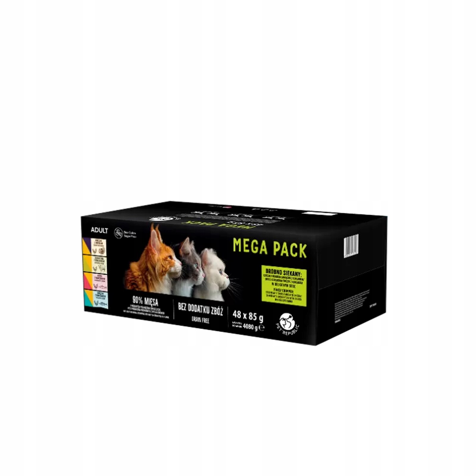 Pet Republic mix chutí Pack mokré krmivo pro kočky maso-ryby 48x85 g