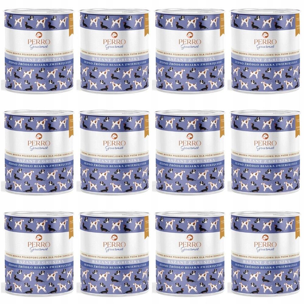 Vlhké krmivo pro psy Perro Gourmet Bažant s hruškou 6 x 800 g