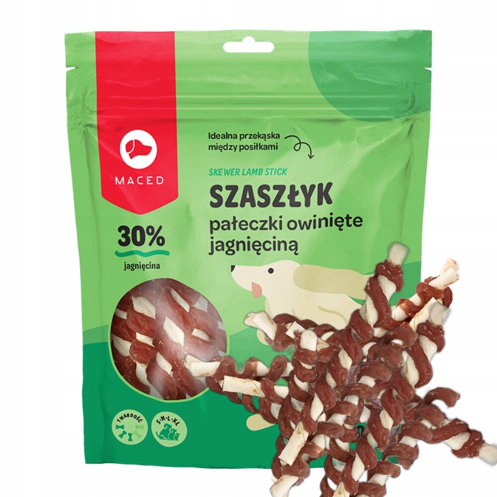 Set Tyčinky obalené jehněčím masem 2 x 500 g psí pamlsek Maced