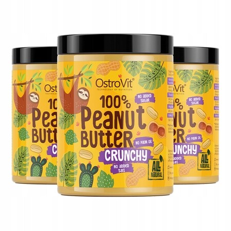 Ostrovit Peanut Butter x3 Ořechové Máslo Crunchy