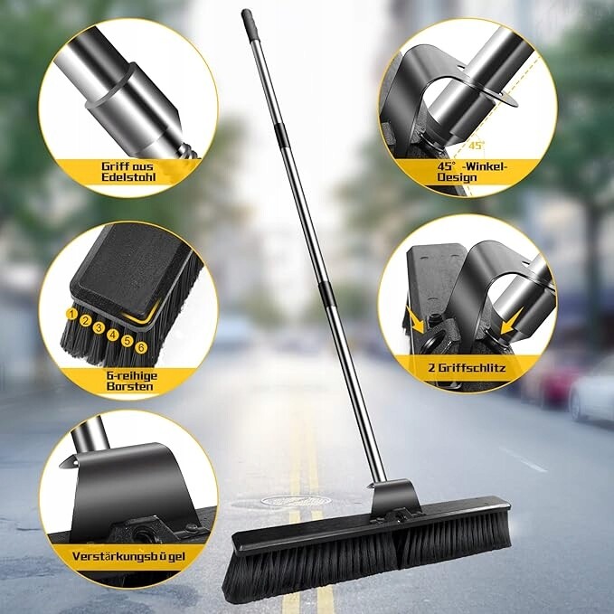 pouliční, zahradní metla 60 cm pro těžké znečištění