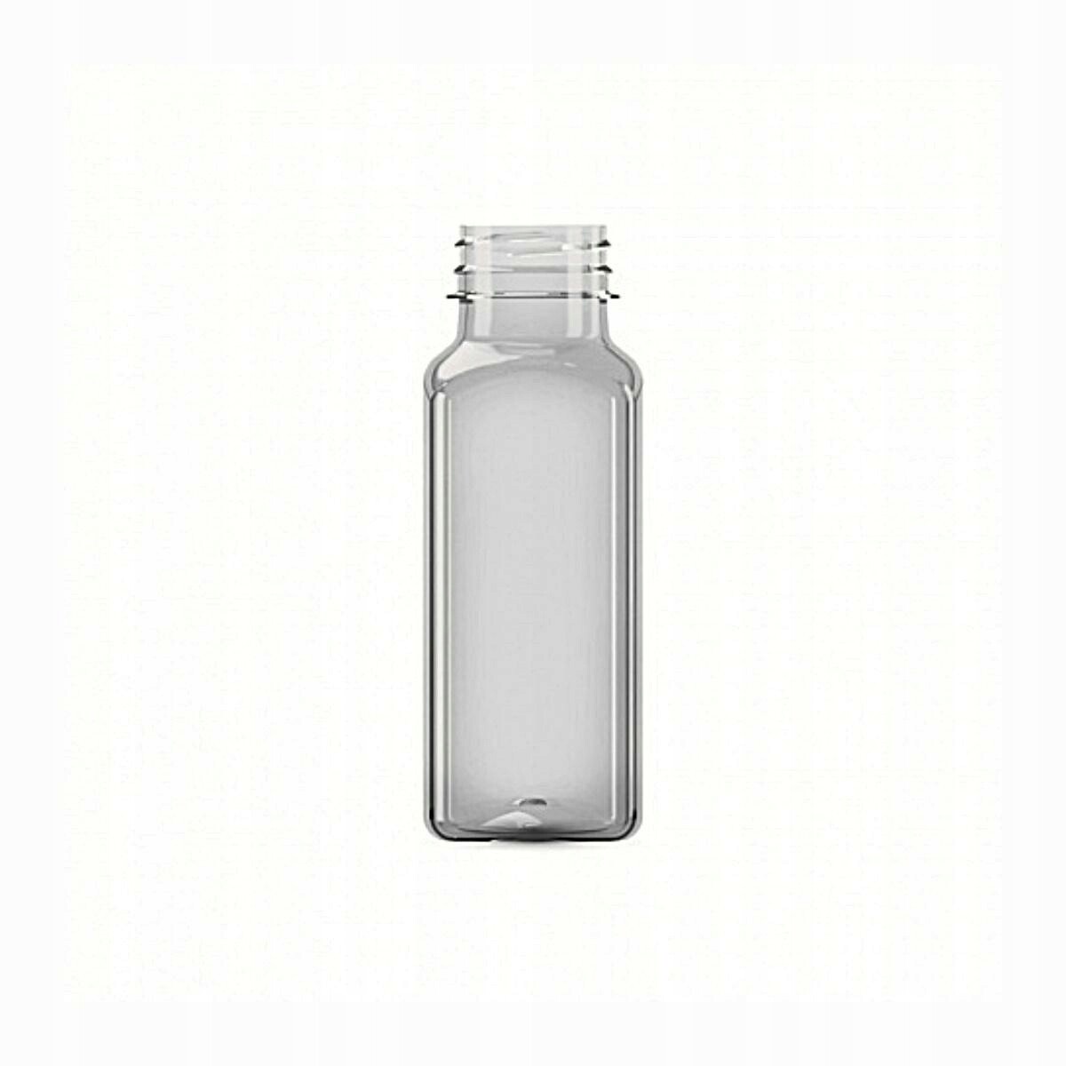 Láhev rPET čtverec 400 ml op.100ks, závit 38 mm