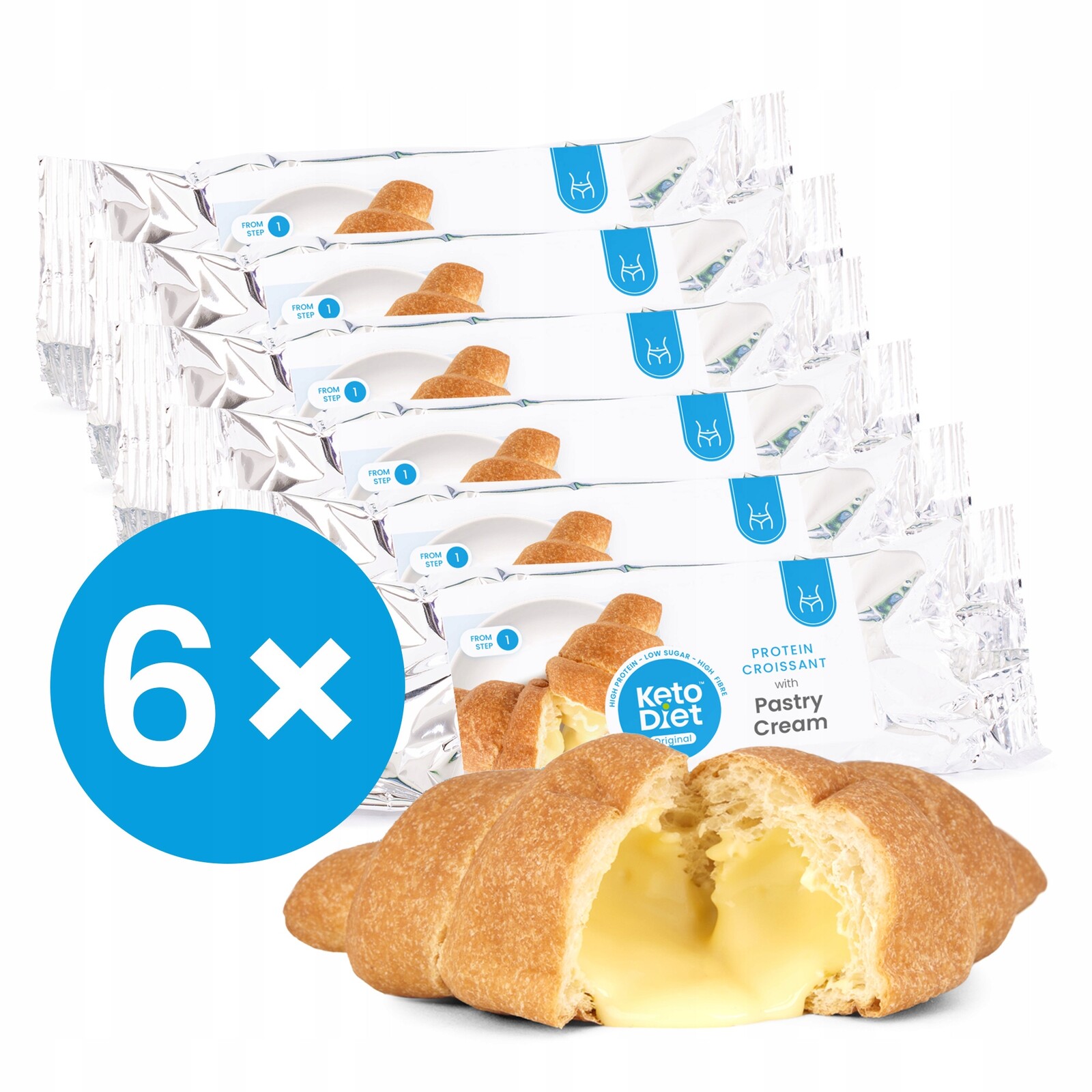 Proteinový croissant s pudinkovou náplní Multipack (9 ks 9 porcí)