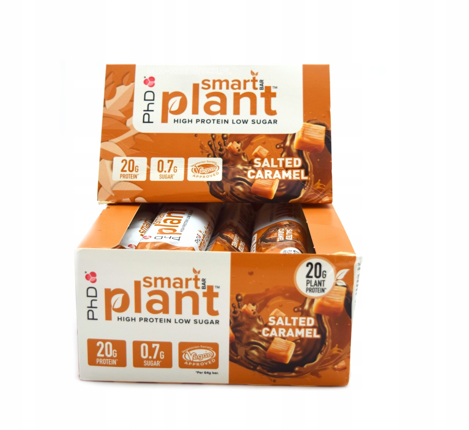 PhD Nutrition Smart Plant Protein Bar 64g Proteinová Tyčinka Low Sugar Caramel