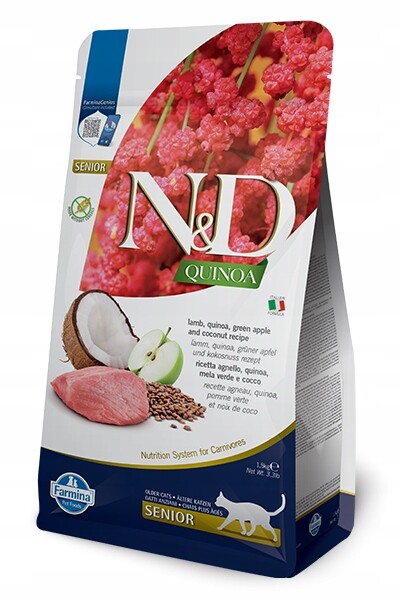 N&d Farmina Cat Quinoa Senior jehněčí maso 1,5 kg