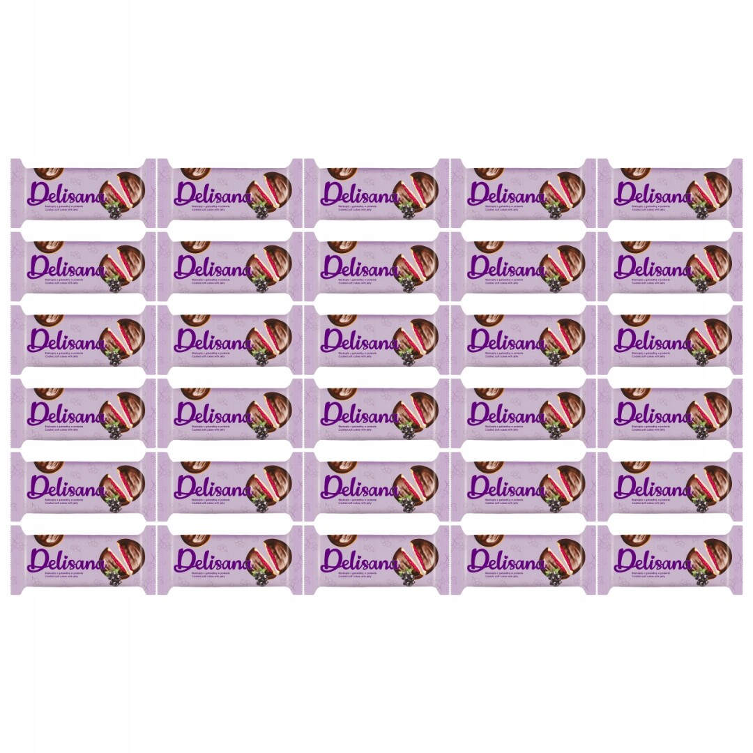 Delisana Piškoty s želé s příchutí černého rybízu 135 g x 30 ks