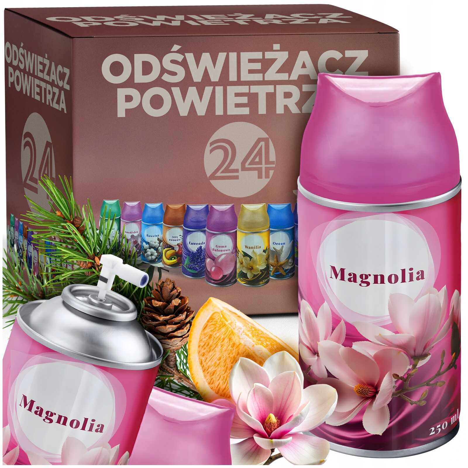 24 X Osvěžovač Vzduchu Náplň Do Osvěžovače Neutralizátoru Zápachu 250 ML