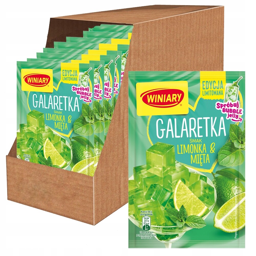 Winiary Želé příchuť limetka & máta 47 g x 25 kusů