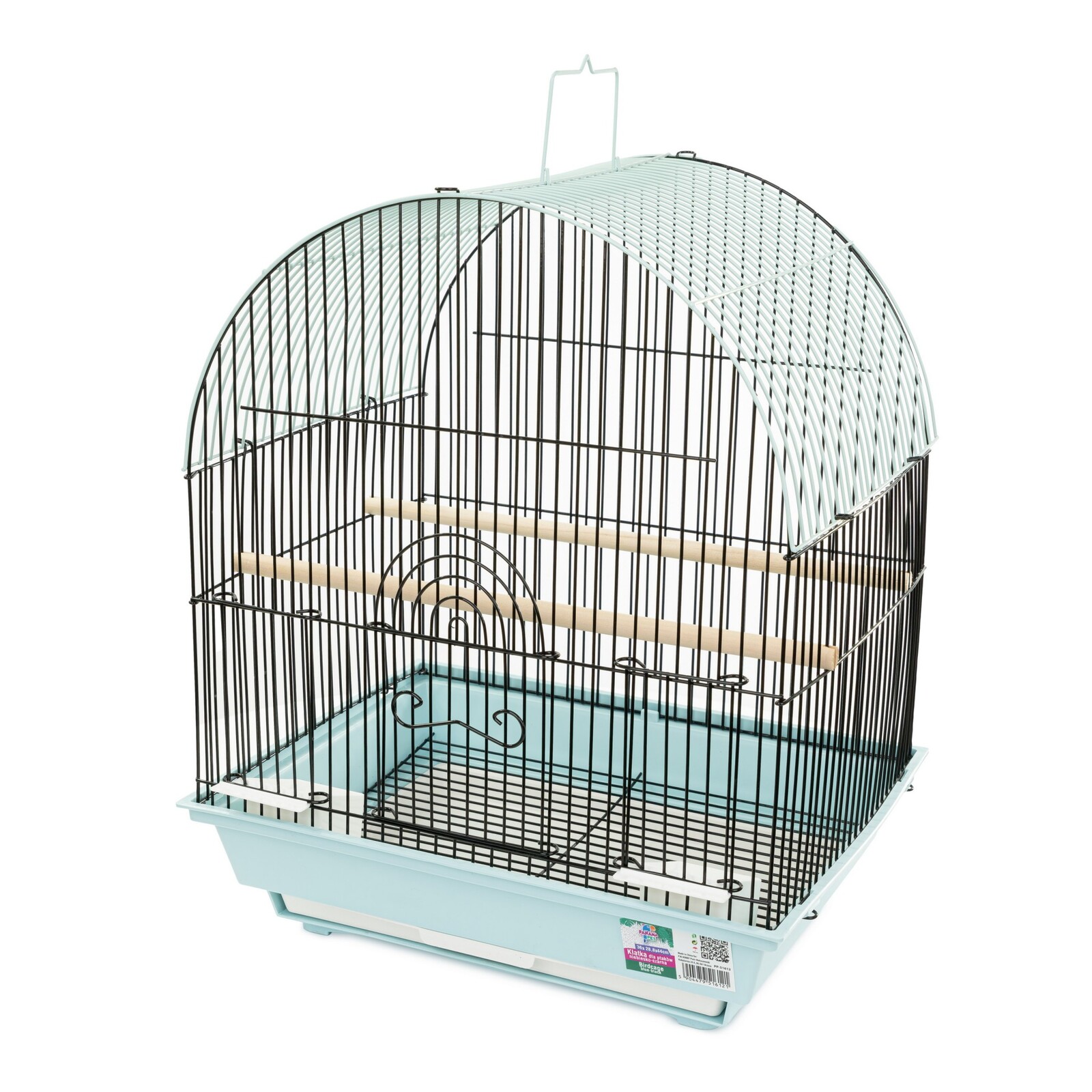 Klec pro ptáky 36x29x44 cm modro černá