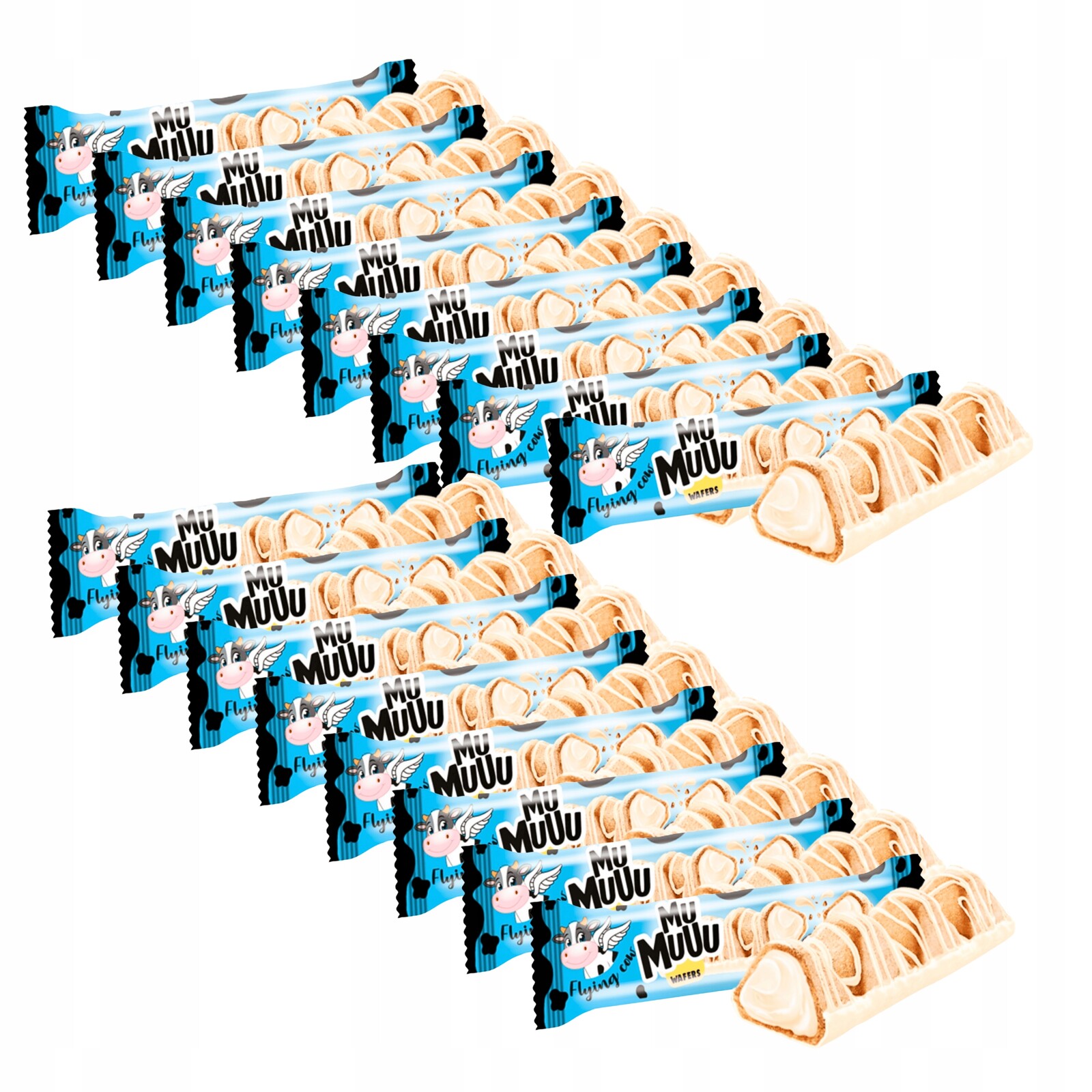 Kokosová tyčinka Oplatek svačinka s kokosovým krémem Mu Muuu 64x22 g