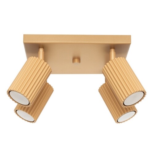 Stropní svítidlo SOLLUX KARBON 4 zlaté GU10 4x10W bez žárovek SL.1564