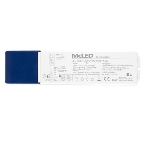 Nouzový modul 1,5-3hod. max. 5W McLED ML-419.065.68.0