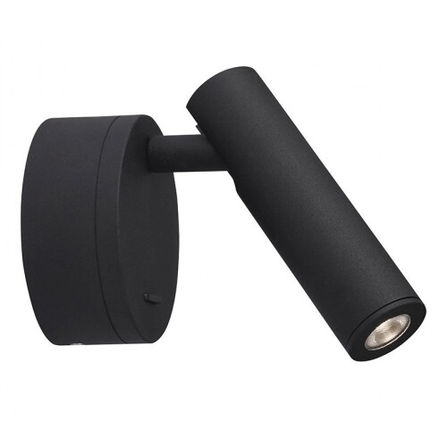 Nástěnné LED svítidlo NOVA LUCE CLIP 3W 3000K černé s vypínačem 9030202