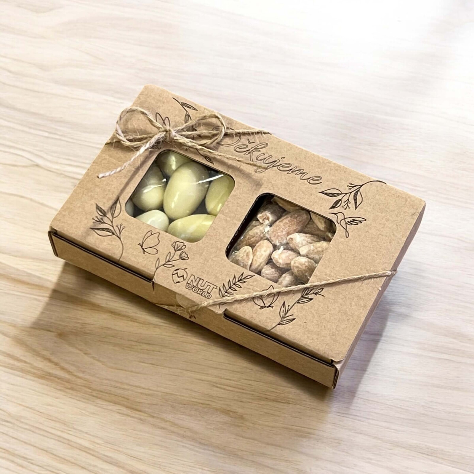 Nutworld.cz Dárková krabička 2x50g - DĚKUJEME