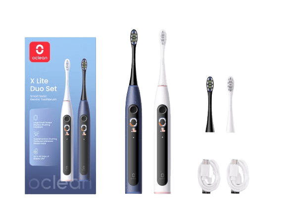 OCLEAN X Lite DUO SET Dark Blue + Grey sonické kartáčky 2 ks
