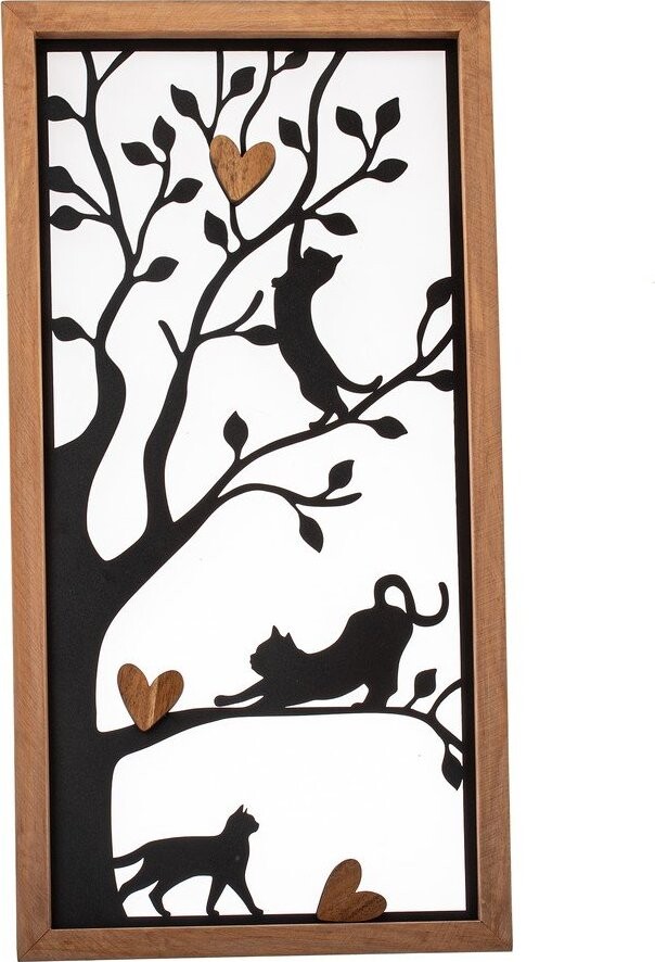 Kovová nástěnná dekorace 31x61 cm – Dakls