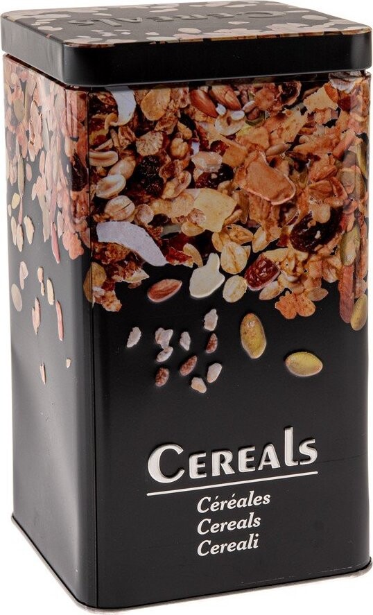 Kovová dóza na sypké potraviny Black3D – Dakls