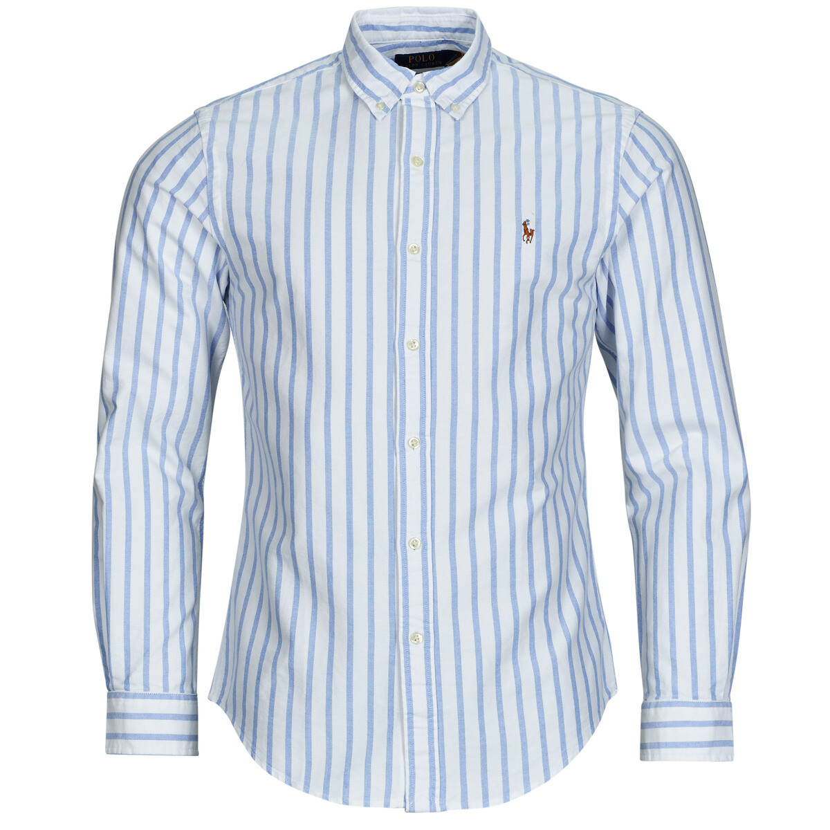 Polo Ralph Lauren  CHEMISE COUPE SLIM EN OXFORD  Modrá