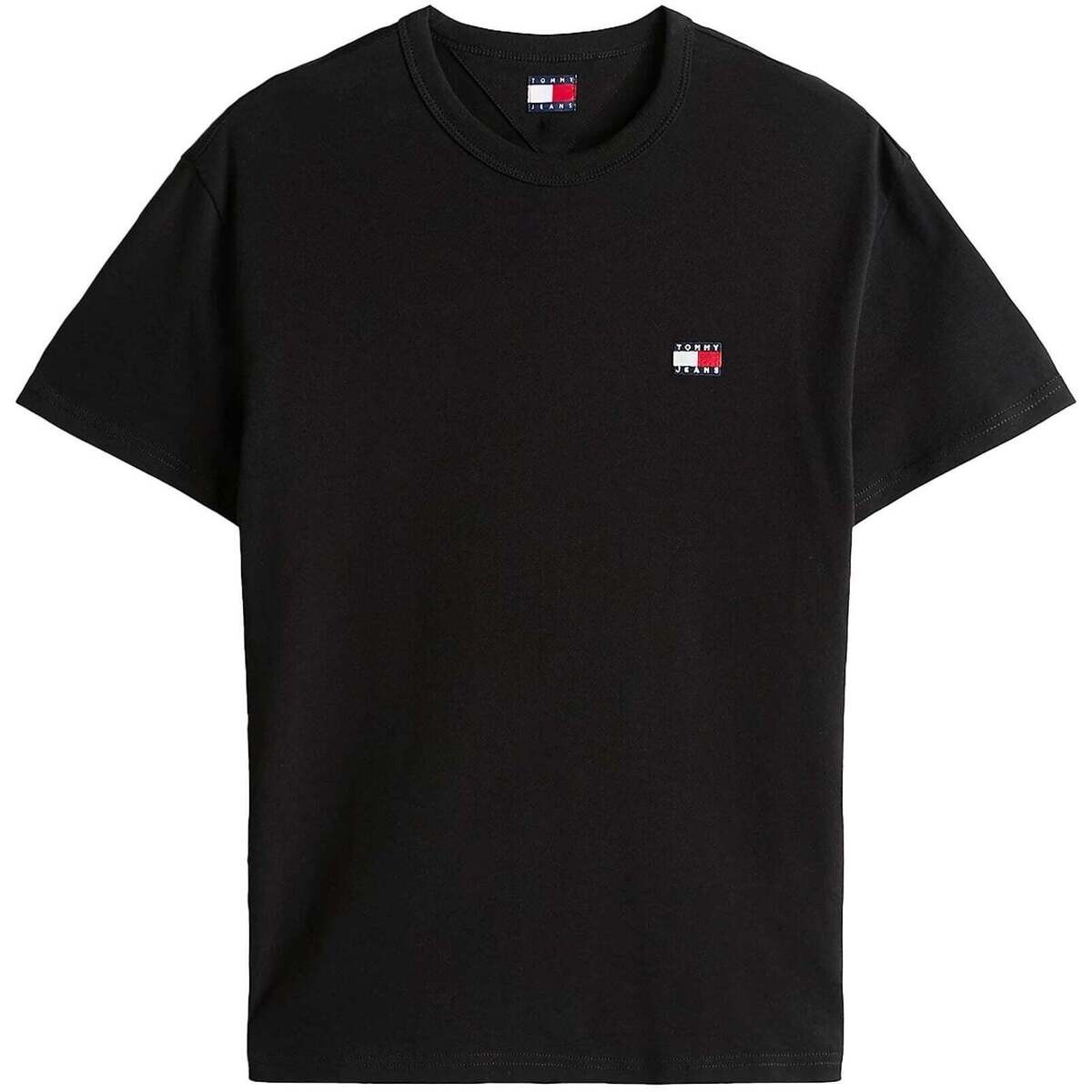 Tommy Jeans  Reg Logo Badge T-Shirt Black  Černá