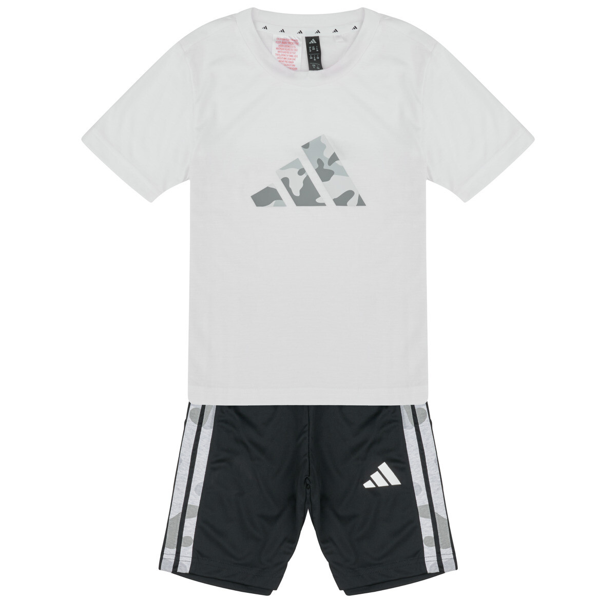 adidas Train Essentials Camo Print Set Kids Bílá