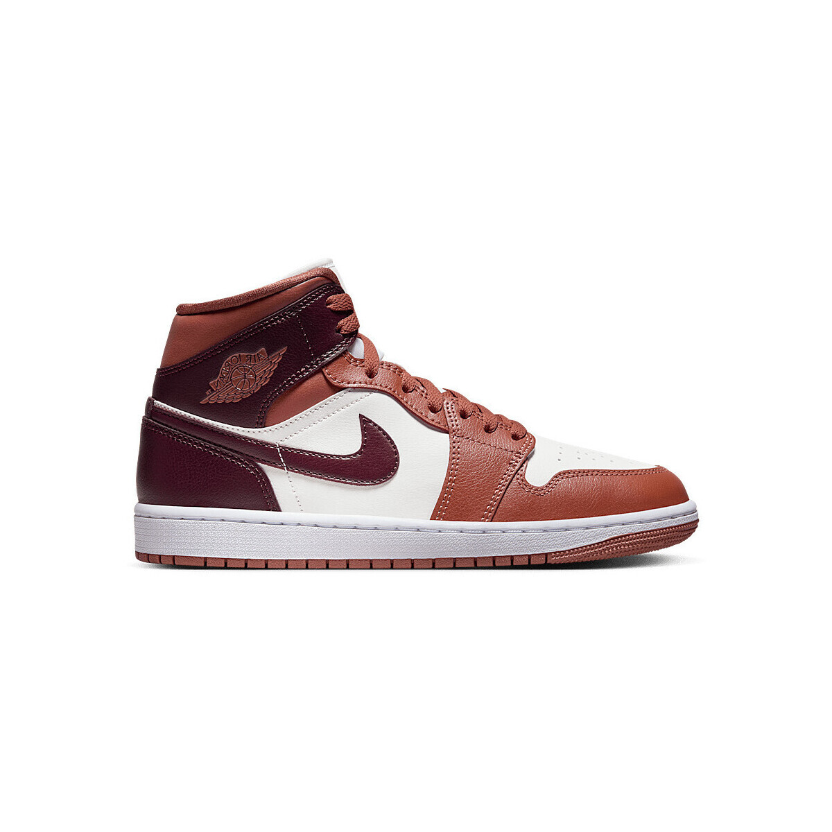 Nike  Jordan 1 Mid Dusty Peach Night Maroon (Women's)  Červená