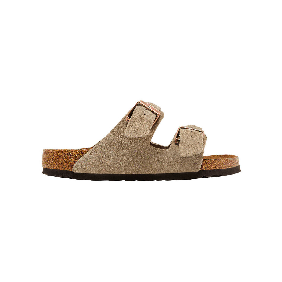 BIRKENSTOCK  Arizona Soft Footbed Suede Taupe  Béžová