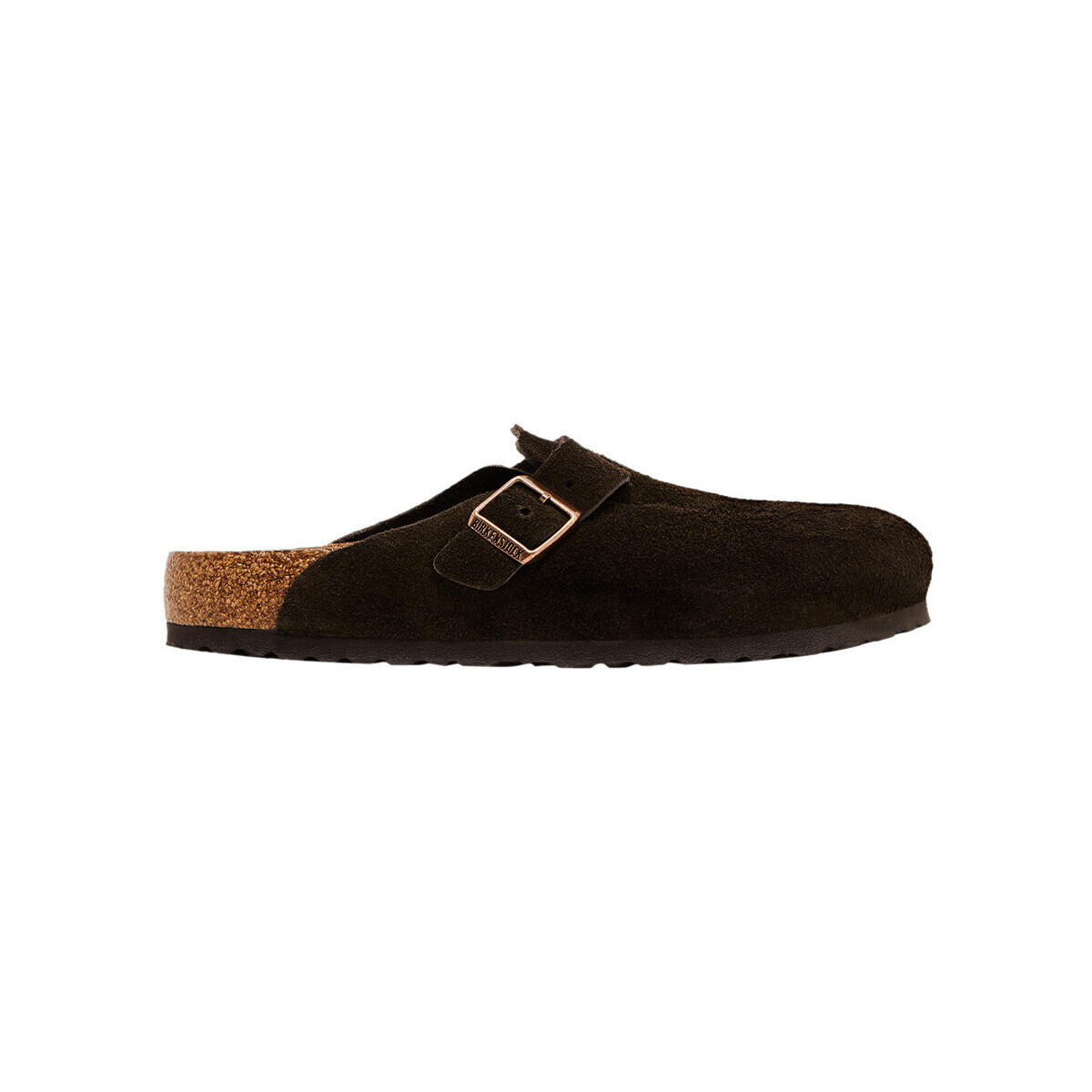 BIRKENSTOCK  Boston Soft Footbed Suede  Mocha  Černá