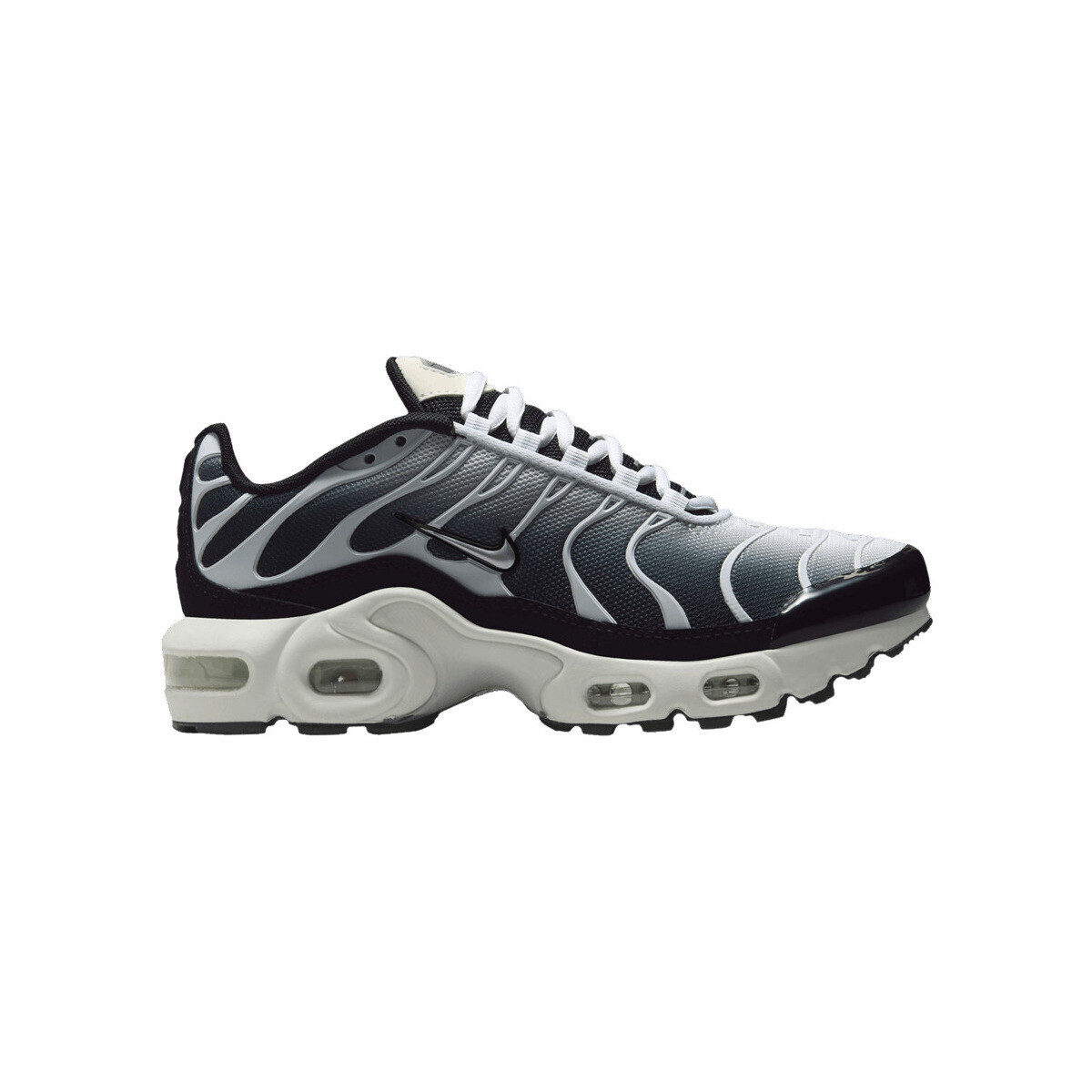 Nike  Air Max Plus Black White Sail Metallic Cool Grey (GS)  Černá