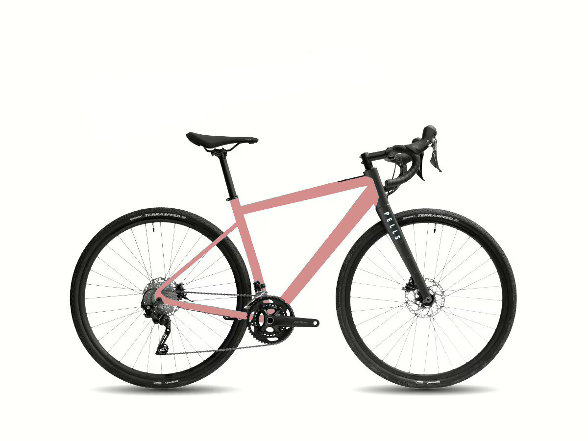 Gravel kolo Pells Raw 4 Shimano Cues - Dusty rose Varianta: S