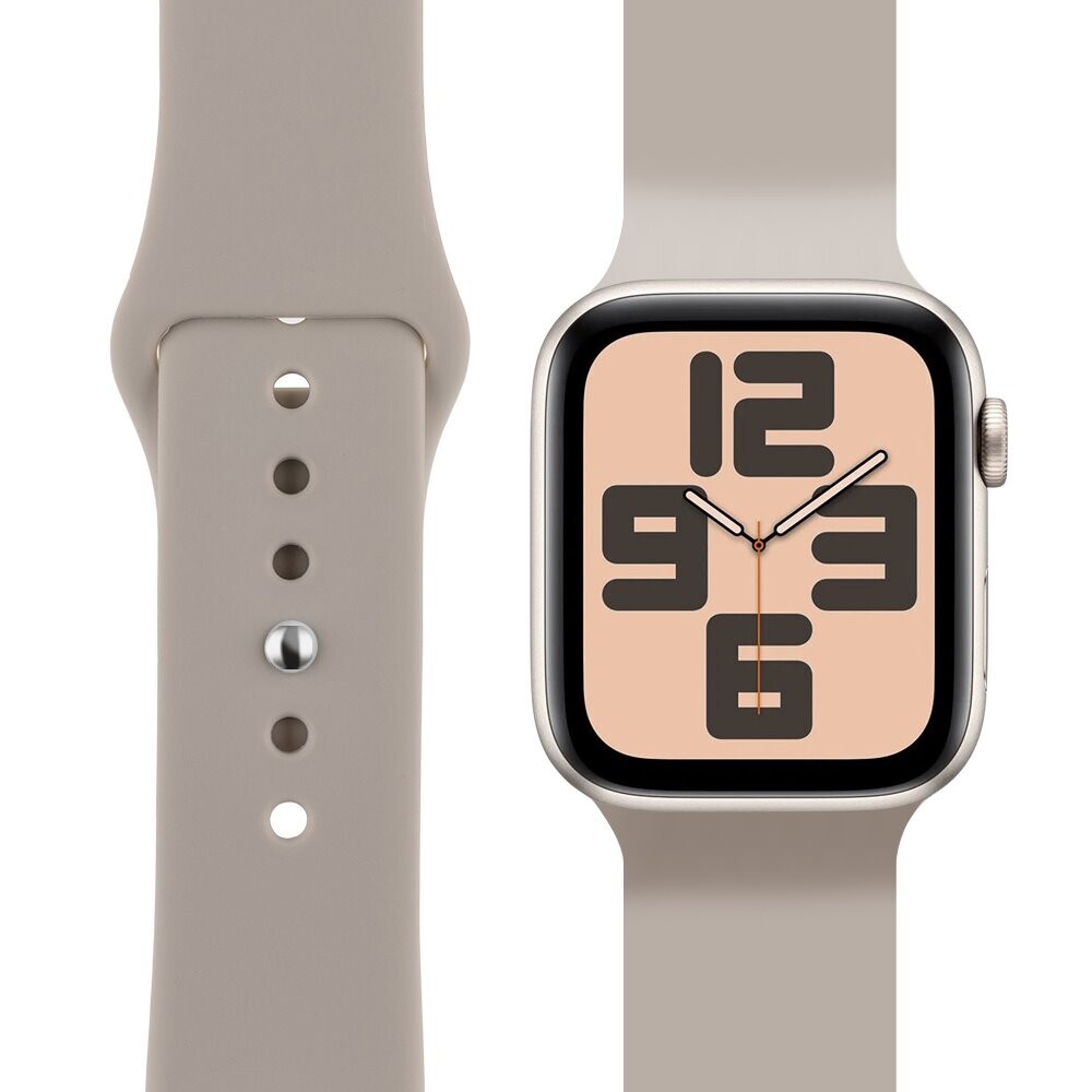 Silikonový řemínek OBAL:ME pro Apple Watch 38-41mm S-M, béžová