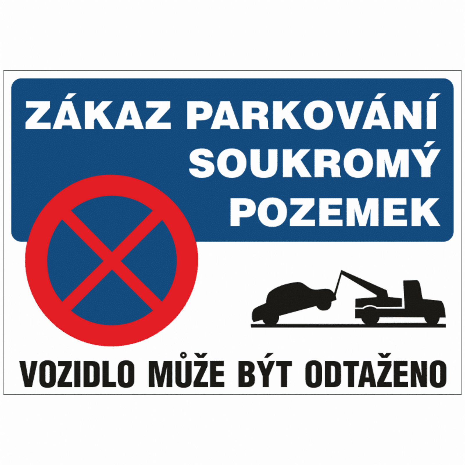 Bezpečnostní značky PAR20 A4 samolepka Zákaz parkování-soukromý pozemek