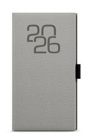 Diář týdenní kapesní Jakub Fabric šedý
