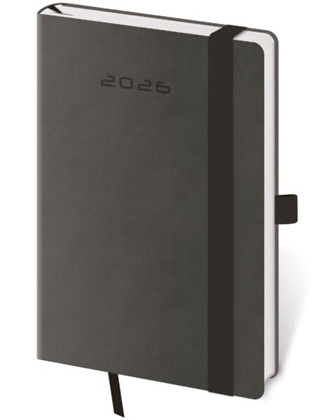 Helma 365 Týdenní diář kapesní - Flexies - tm. šedá - DF436-4-26