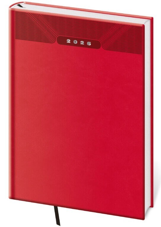 Helma 365 Denní diář A5 - Print Classic - červená - DP422-03-26
