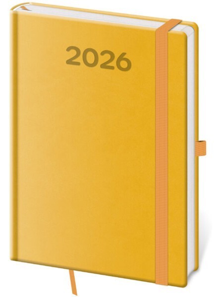 Helma 365 Denní diář A5 - Print Pop - žlutá - DPP422-09-26