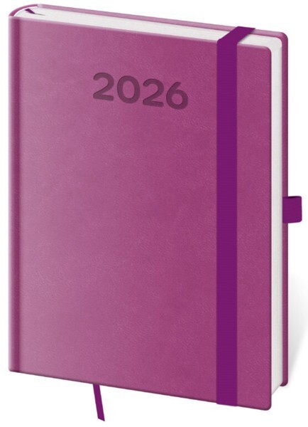 Helma 365 Denní diář B6 - Print Pop - fialová - DPP432-12-26