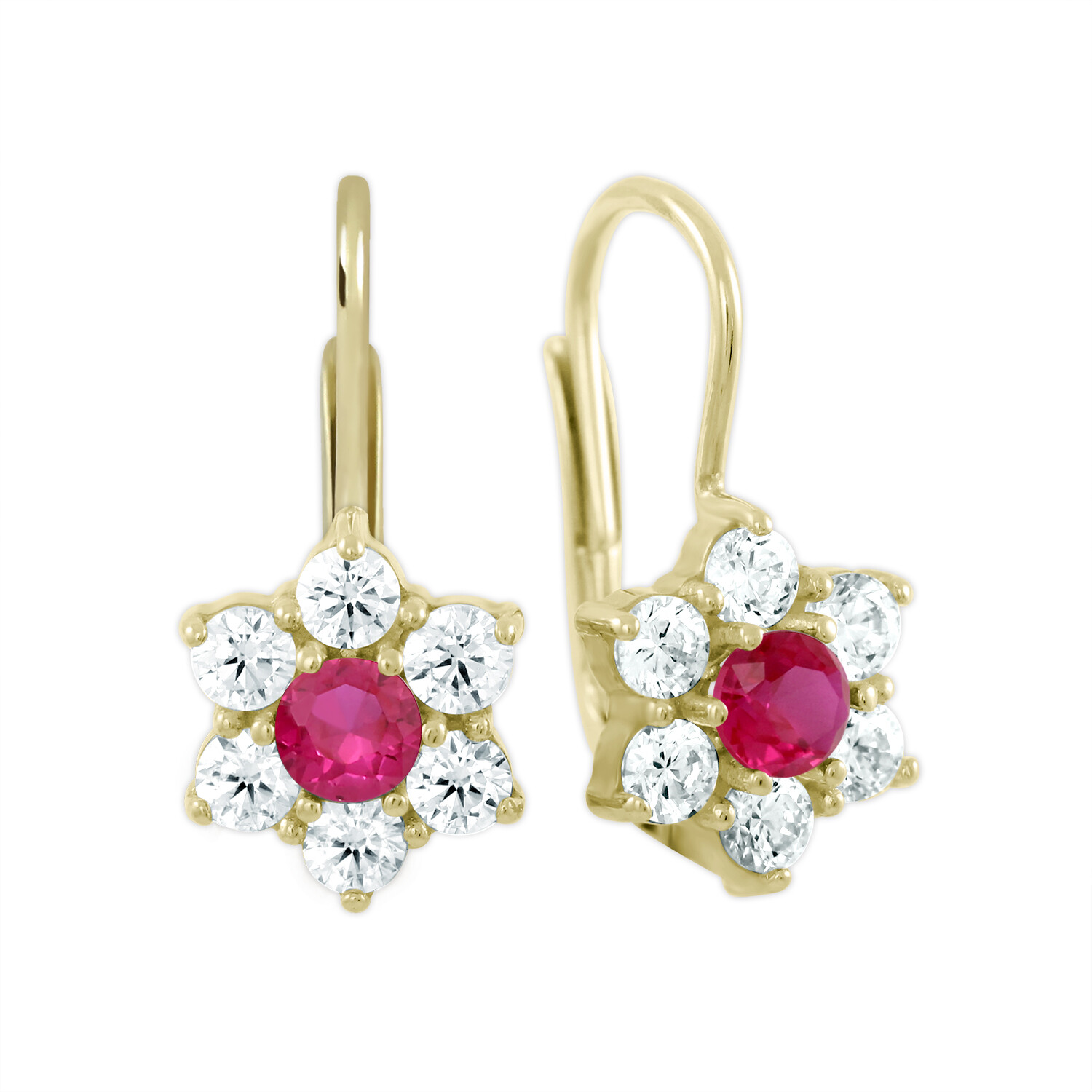 Soliter Květinové náušnice ze žlutého zlata 239 001 00144 0000700