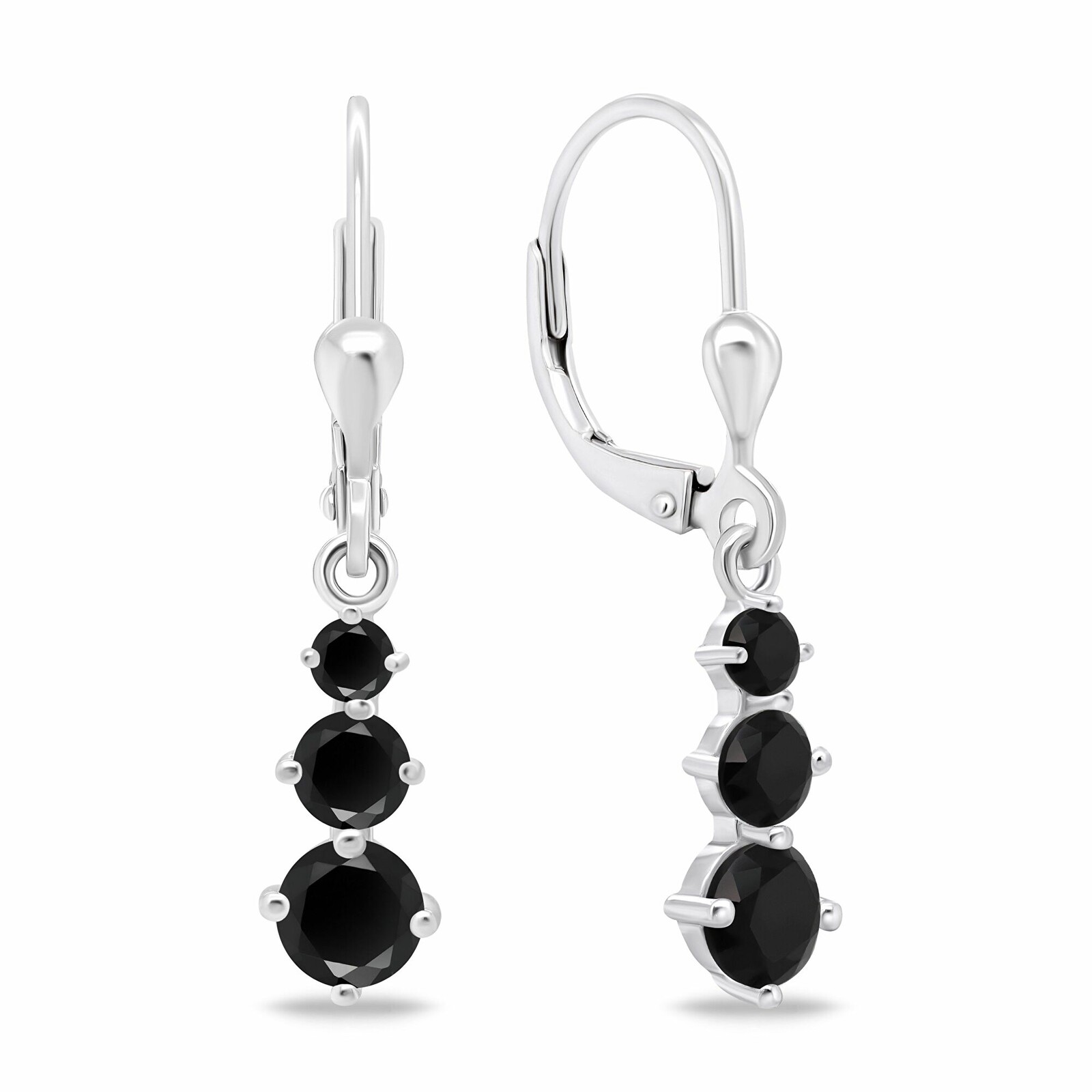 Brilio Silver Slušivé stříbrné náušnice se zirkony EA656WBC