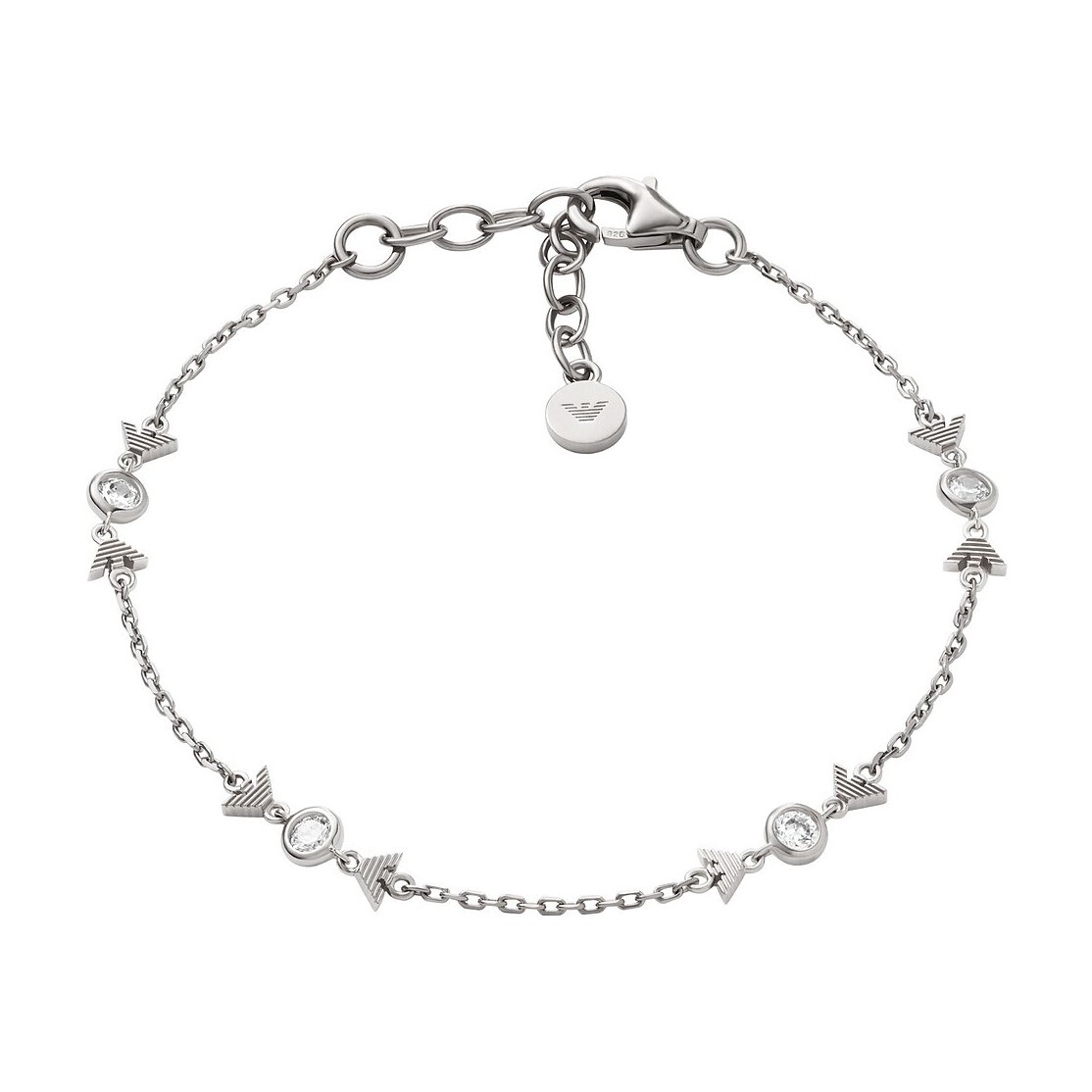Emporio Armani Půvabný stříbrný náramek pro ženy se zirkony EG3616040