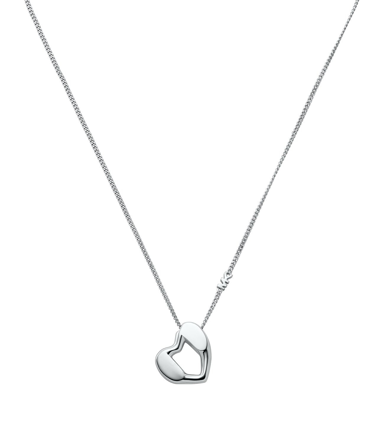 Michael Kors Něžný stříbrný náhrdelník se srdcem Love Kors MKC1777040