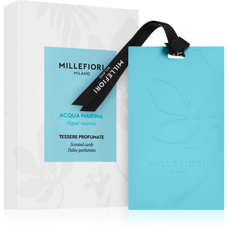 Millefiori Acqua Marina Laundry vonná karta 3 ks