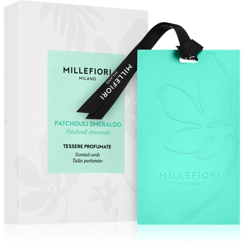 Millefiori Milano Laundry Patchouli Smeraldo vonná karta 3 ks