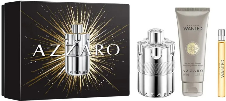 Azzaro Wanted - EDP 100 ml + 2v1 sprchový gel a šampon 75 ml + EDP 10 ml