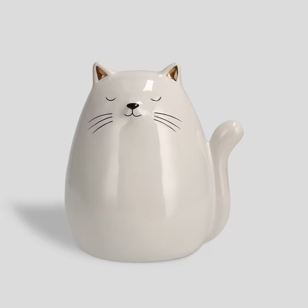 HOME & YOU Pokladnička kočka - bílá