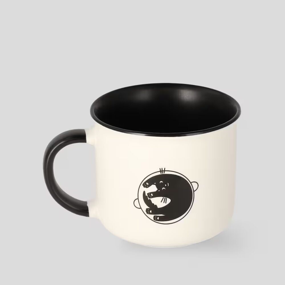 HOME & YOU Hrnek kočka v hrnci 250 ml - bílá