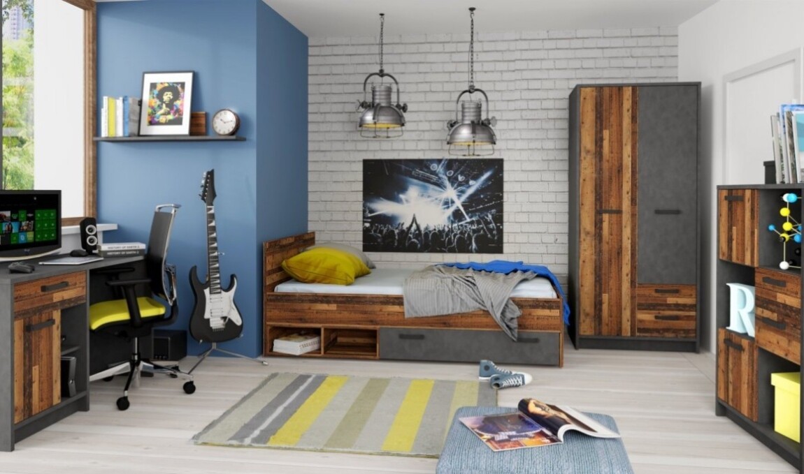 Studentský pokoj LIVANA 4, matera tmavá/old style