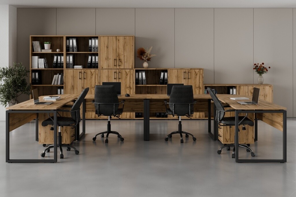 Kancelářská sestava NEJBY GIANNI PREMIUM 6, dub wotan